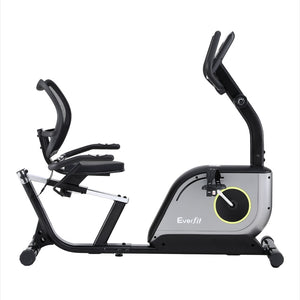 Everfit Recumbent Exercise Bike | Magnetic Cycling | Mesh Chair | 120kg Loading