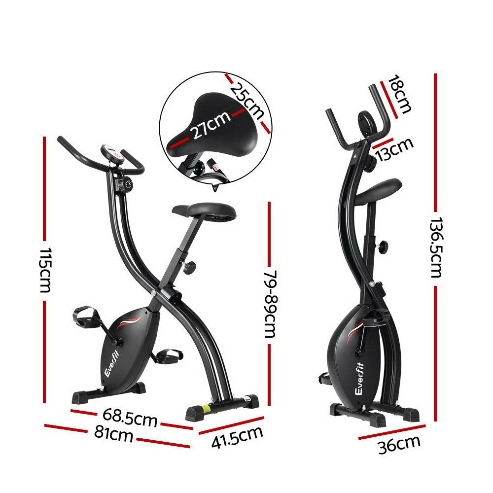 Everfit Folding Exercise Bike | Magnetic X-Bike | Indoor Cycling Cardio
