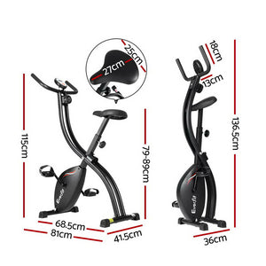 Everfit Folding Exercise Bike | Magnetic X-Bike | Indoor Cycling Cardio