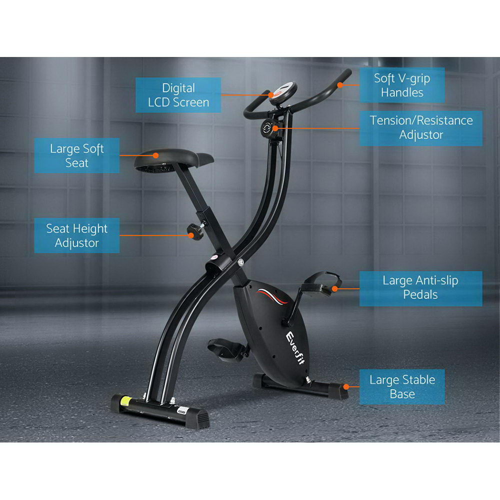 Everfit Folding Exercise Bike | Magnetic X-Bike | Indoor Cycling Cardio
