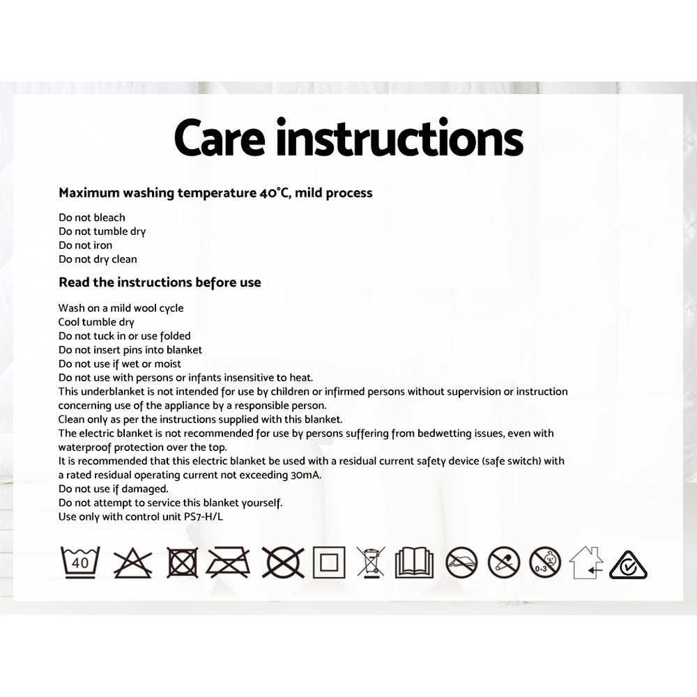 Electric Blanket | Fleecy Underlay | King