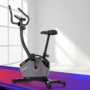 Everfit Magnetic Exercise Bike | 8 Levels | Upright Bike | Fitness | Home Gym | Cardio