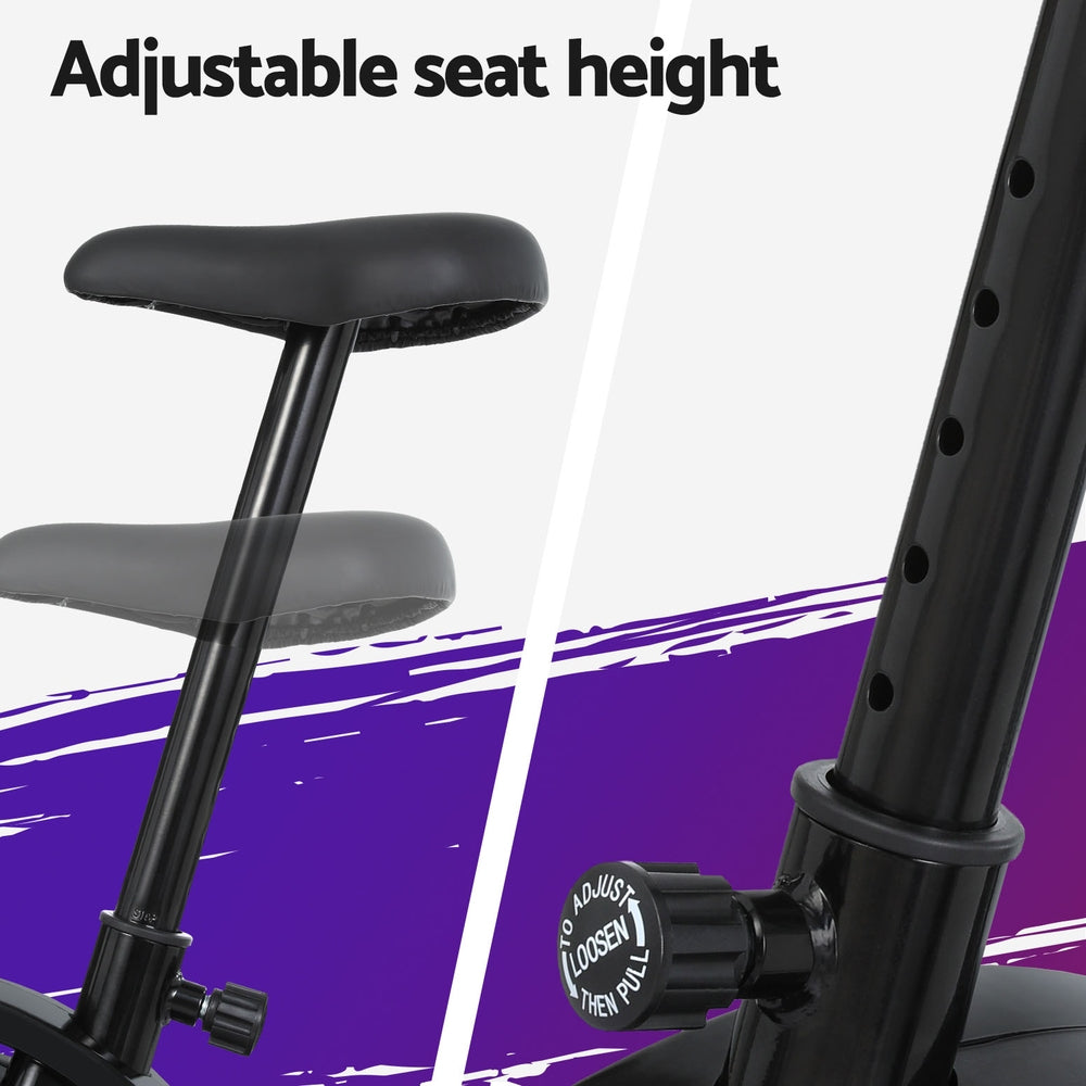 Everfit Magnetic Exercise Bike | 8 Levels | Upright Bike | Fitness | Home Gym | Cardio