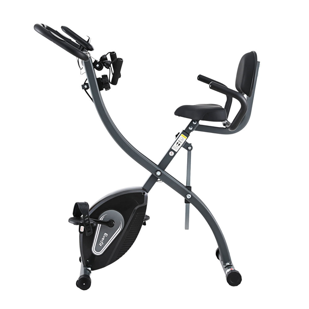 Everfit Folding Exercise Bike | Magnetic X-Bike | Aerobic Trainer | Indoor Cycling