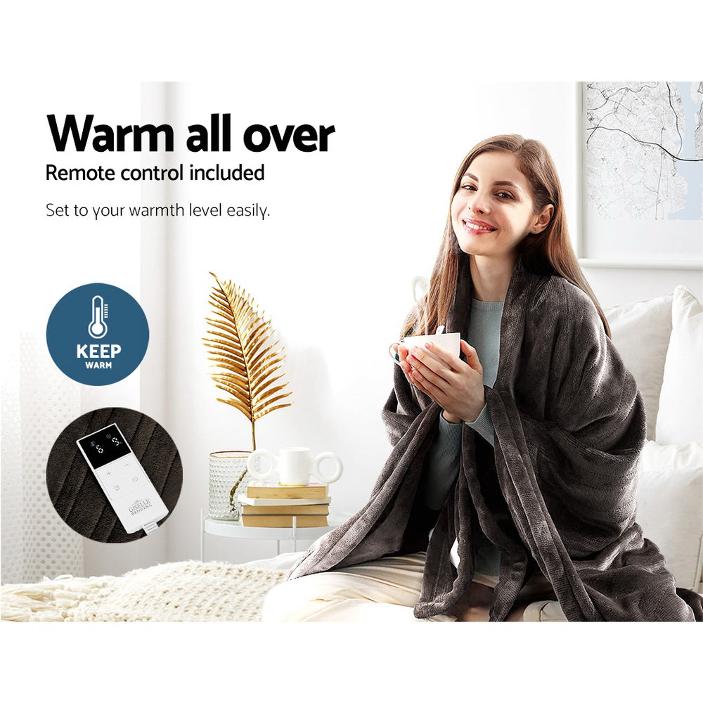Bedding | Electric Throw Blanket | Chocolate