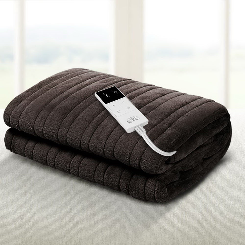 Bedding | Electric Throw Blanket | Chocolate
