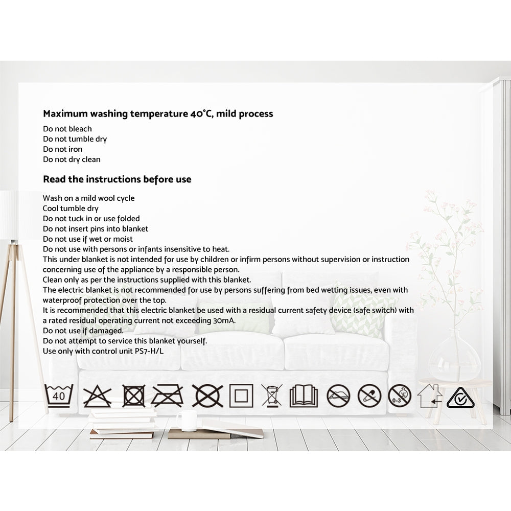 Bedding | Electric Throw Rug | Flannel Snuggle Blanket | Washable | Heated | Grey and White Checkered