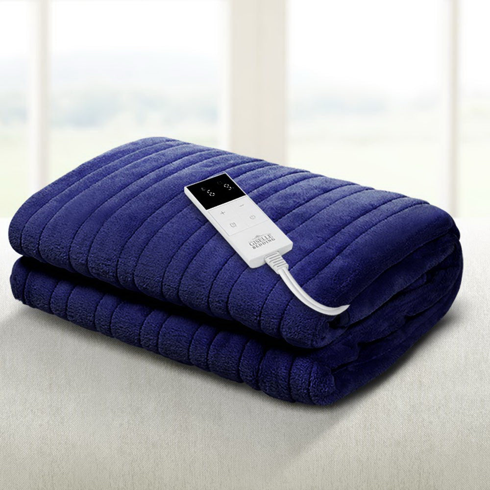 Bedding | Electric Throw Blanket | Navy