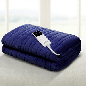 Bedding | Electric Throw Blanket | Navy