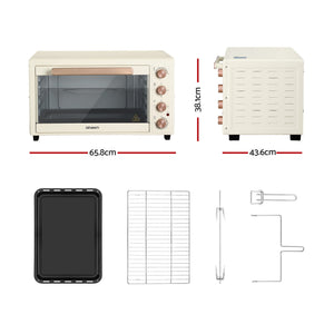 60L Convection Oven | 2000W Electric | Cream