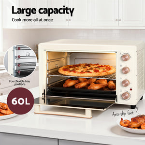 60L Convection Oven | 2000W Electric | Cream