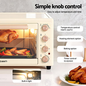 60L Convection Oven | 2000W Electric | Cream