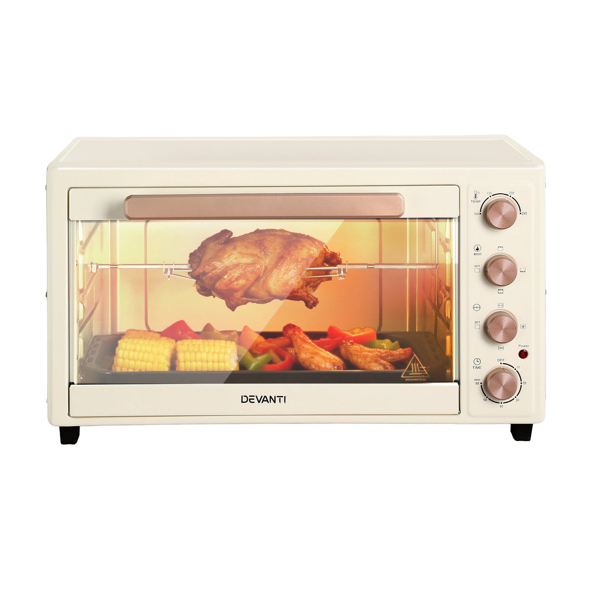 60L Convection Oven | 2000W Electric | Cream
