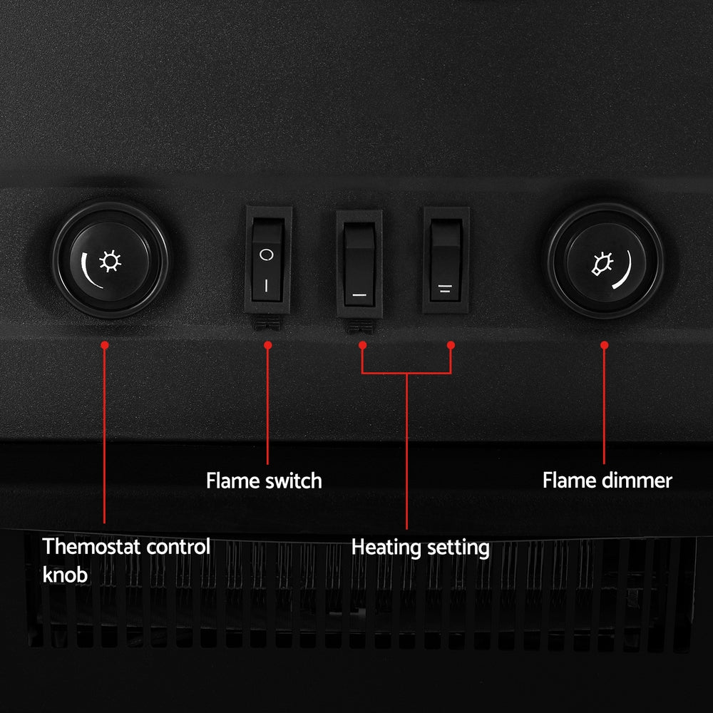 Devanti Electric Fireplace Fire Heaters | 2000W