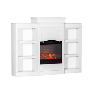 Devanti 2000W Electric Fireplace | Fire Heater | White