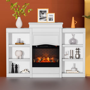 Devanti 2000W Electric Fireplace | Fire Heater | White