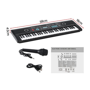 Alpha 61-Key Digital Piano | Electric Keyboard for Kids | Black Music Gift