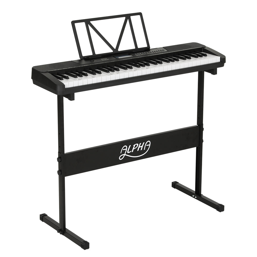 Alpha Electronic Piano Keyboard | 61 Keys | Digital Electric | with Stand | Touch Sensitive