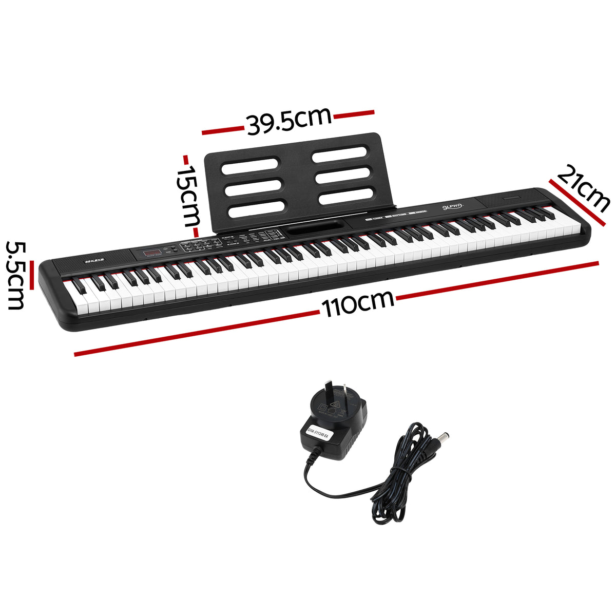 88 Key Electric Keyboard Piano | Full Size Digital Piano | Black