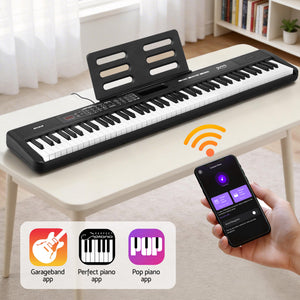 88 Key Electric Keyboard Piano | Full Size Digital Piano | Black