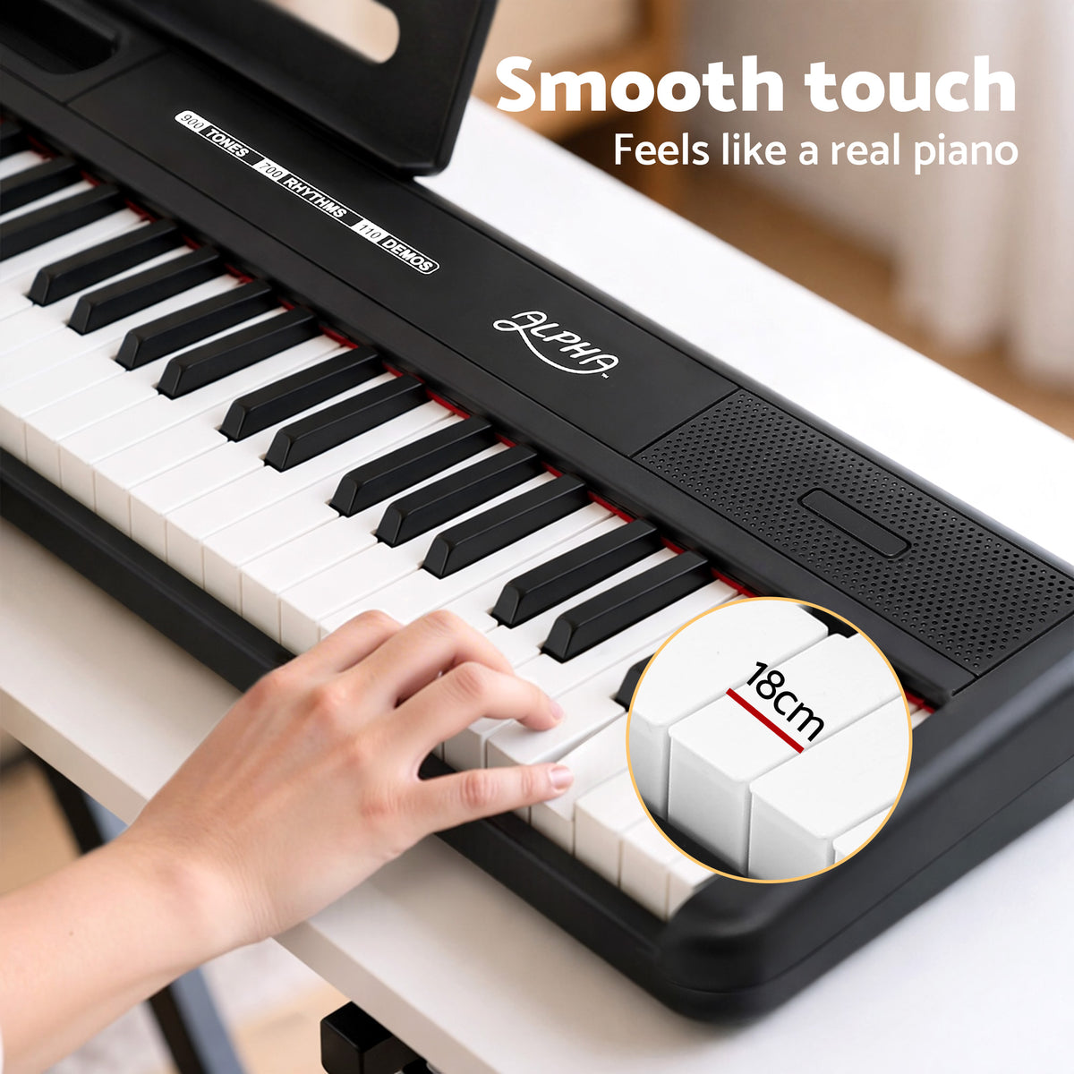88 Key Electric Keyboard Piano | Full Size Digital Piano | Black