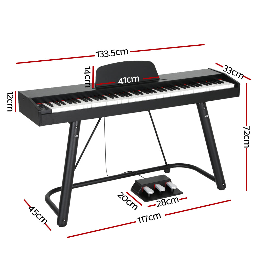 Alpha Electronic Piano Keyboard | 88 Keys | Digital Electric | with Stand | Full Weighted