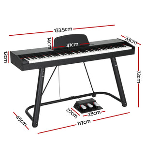 Alpha Electronic Piano Keyboard | 88 Keys | Digital Electric | with Stand | Full Weighted