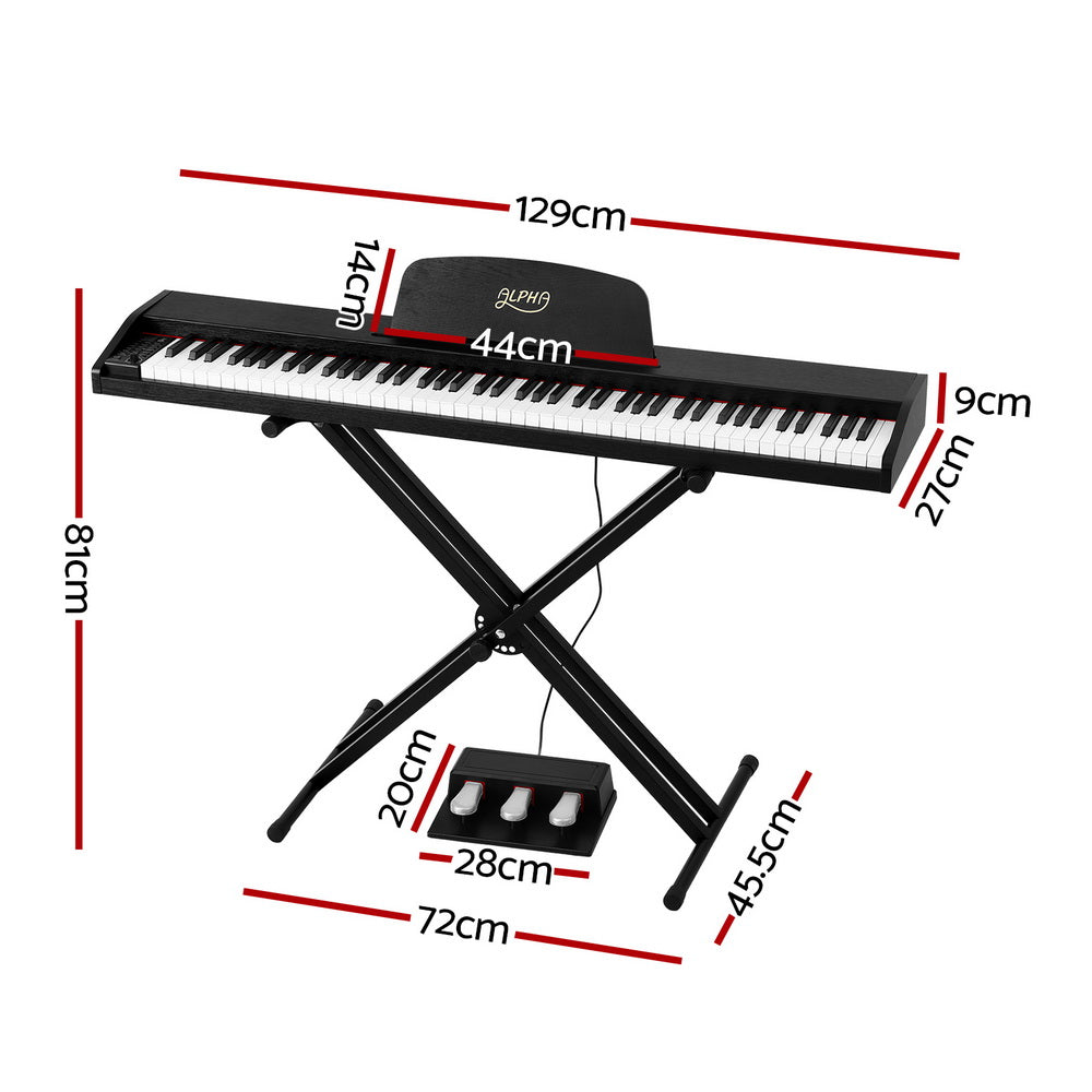 Alpha 88 Keys Digital Piano Keyboard | Electronic | w/ Stand
