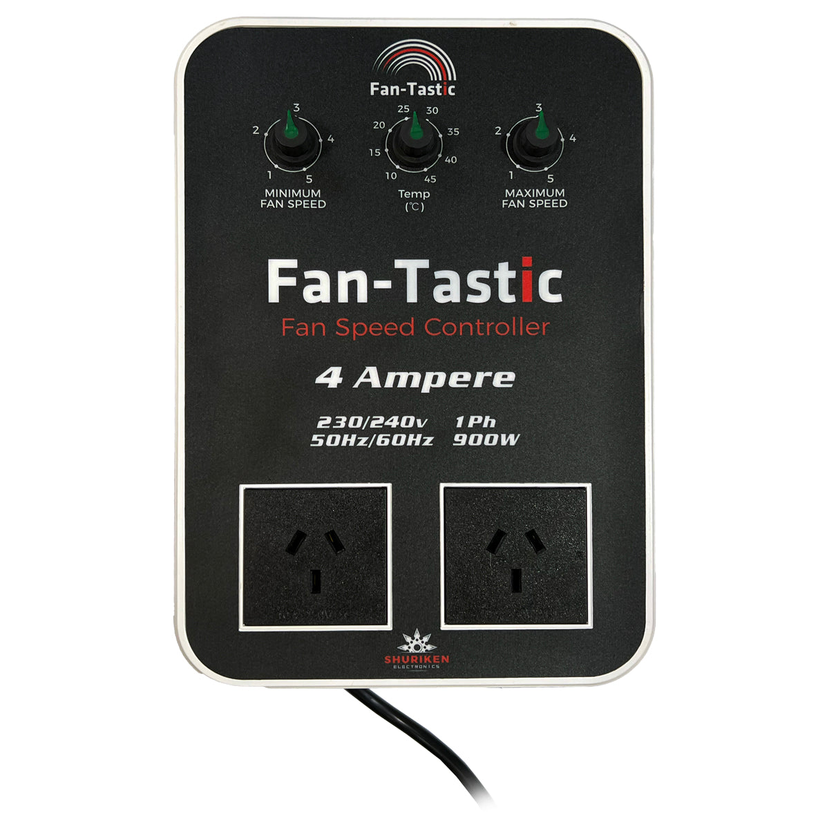 FAN-TASTIC 4A Hybrid Fan Controller | Silent Digital Temp Control + Fan Speed | Night Humidity Mode | Grow Room Climate Control