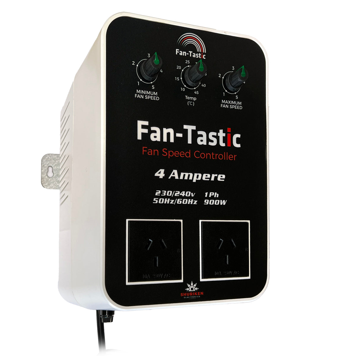 FAN-TASTIC 4A Hybrid Fan Controller | Silent Digital Temp Control + Fan Speed | Night Humidity Mode | Grow Room Climate Control