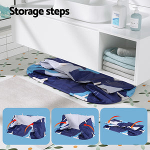 Foldable Bathtub | PVC Spa Bucket with Inflatable Cushion | 114x62cm | Navy Blue