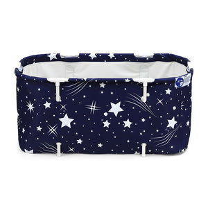 Foldable Inflatable Bathtub | PVC Spa Bucket | Cushion Included | 114x62cm | Star Navy