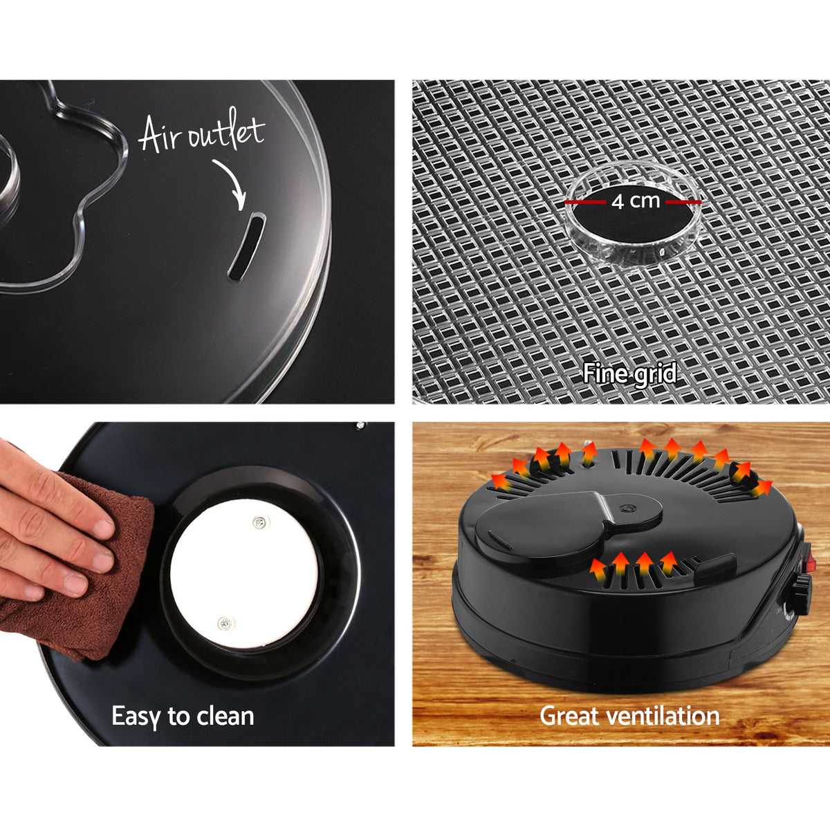 Food Dehydrator | 5 Trays | Pet Beef Jerky Dryer | Black