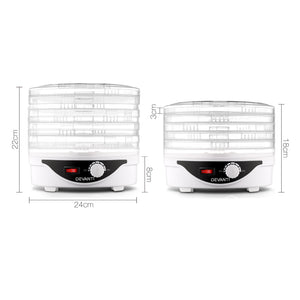 Food Dehydrator | 5 Trays | Pet Beef Jerky Dryer | White
