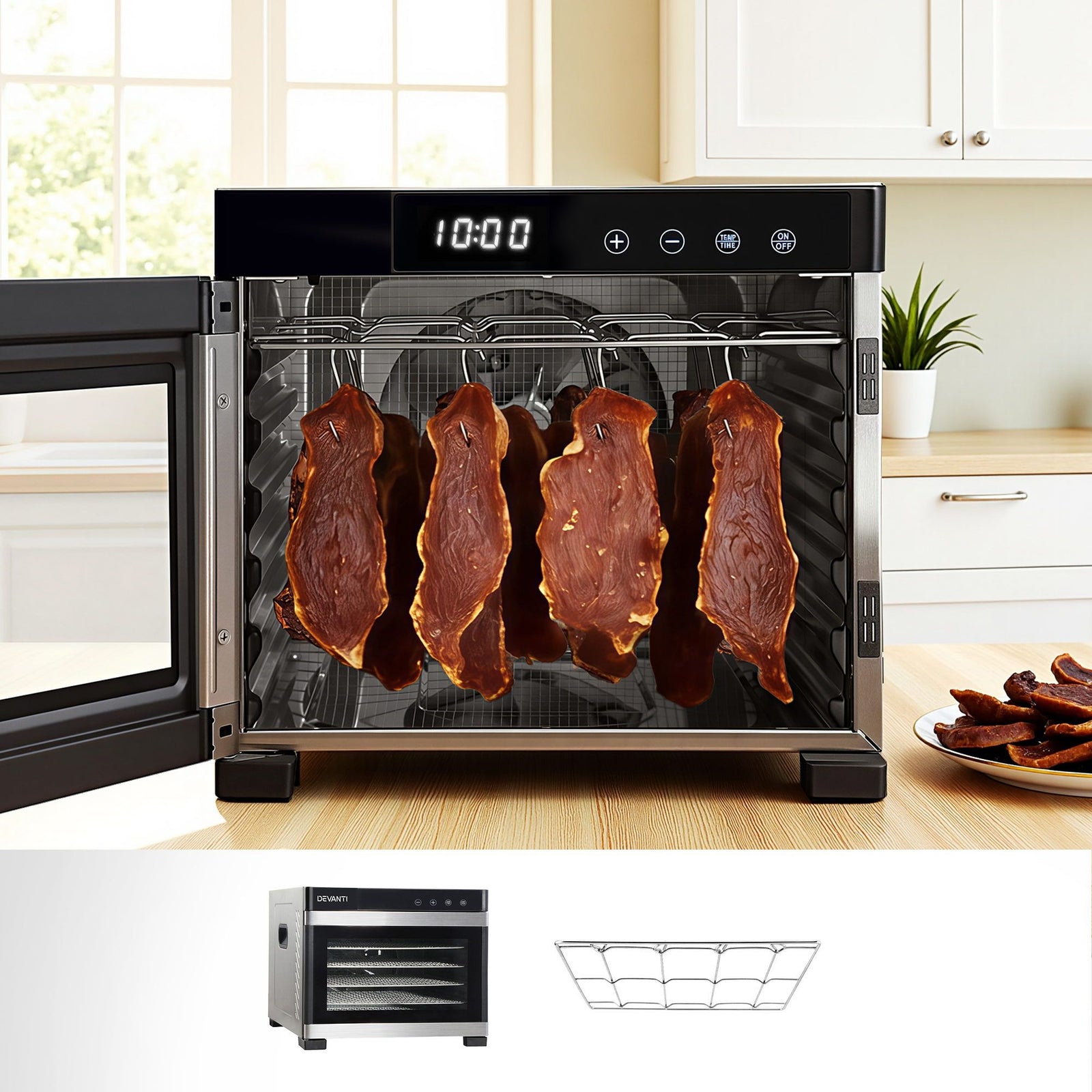 Fruit Dehydrator | 6 Tray Food Dryer with Stainless Steel Racks