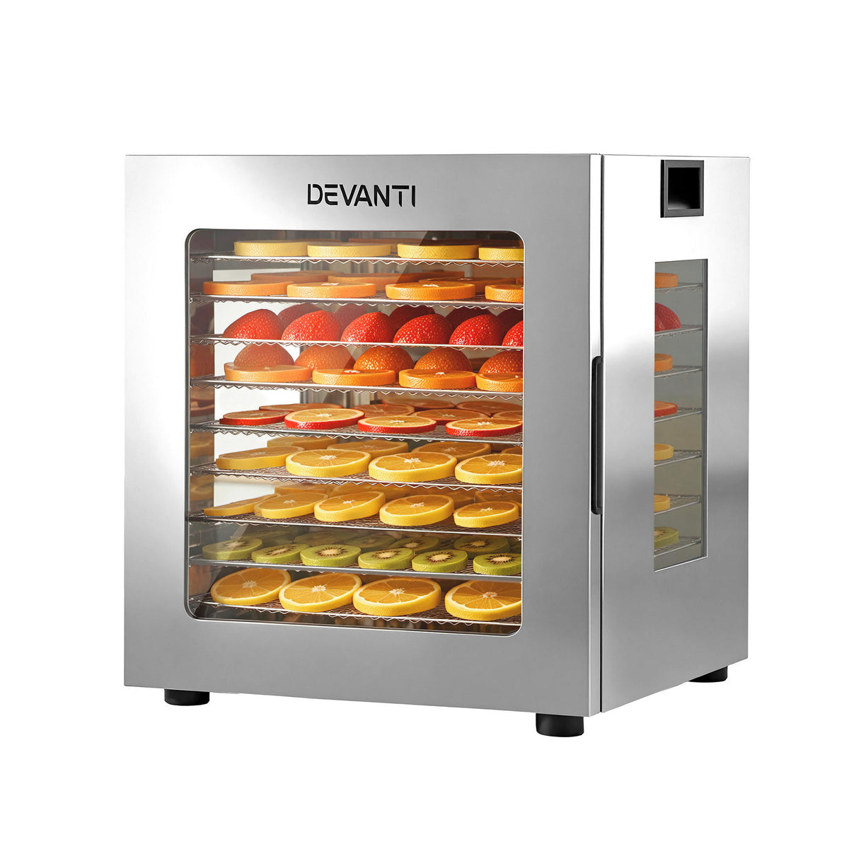 Food Dehydrator | 10 Trays | Stainless Steel | Glass Door | 850W