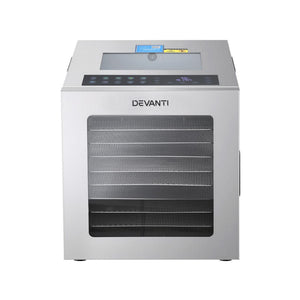 Food Dehydrator | 10 Trays | Stainless Steel | Glass Door | 850W