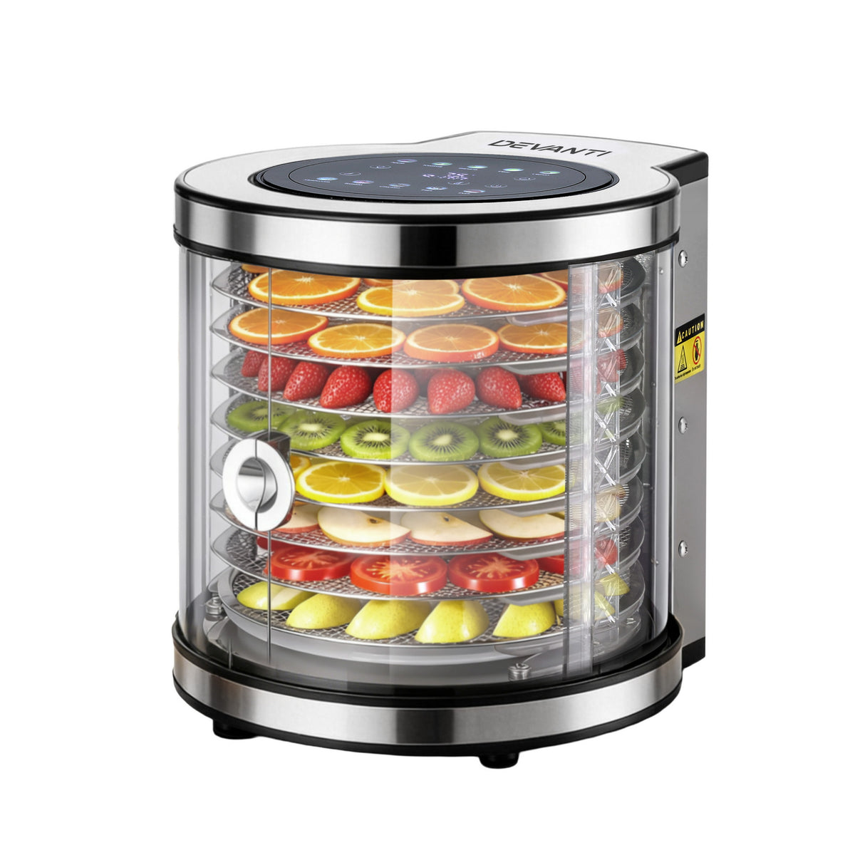 Food Dehydrator | 8 Trays | Stainless Steel | Auto-Rotate | 700W | 10 Programs