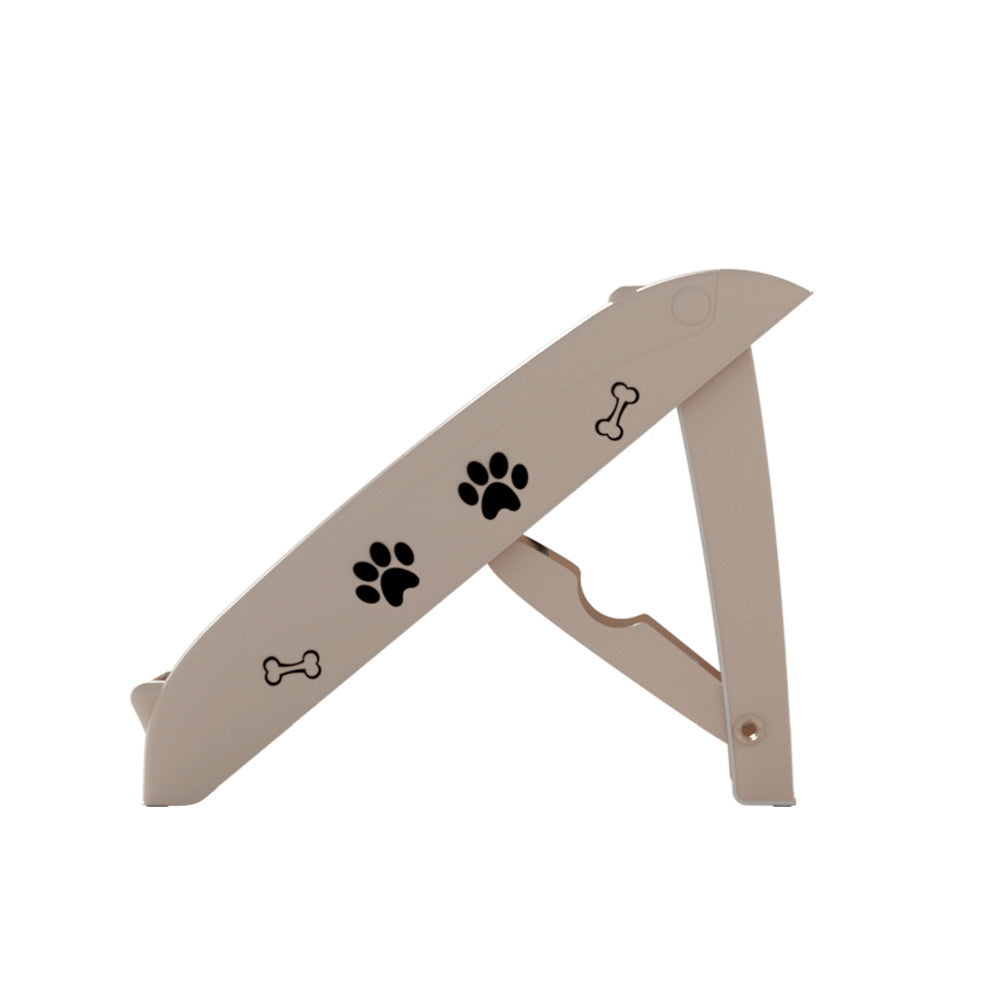 Dog Ramp Steps | For Bed Sofa Car Pet Stairs Ladder Portable Foldable Beige