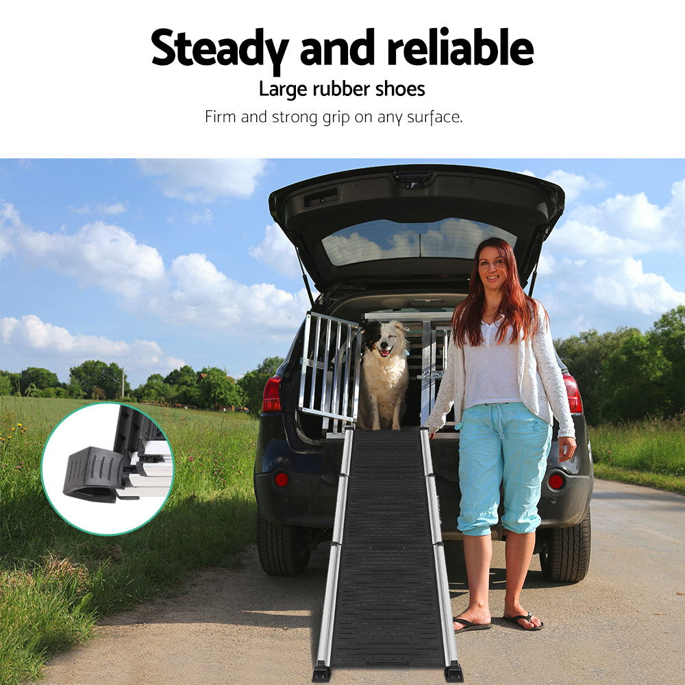 Dog Ramp Pet Stairs | Steps Car SUV Foldable Portable Ladder Adjustable