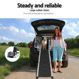 Dog Ramp Pet Stairs | Steps Car SUV Foldable Portable Ladder Adjustable
