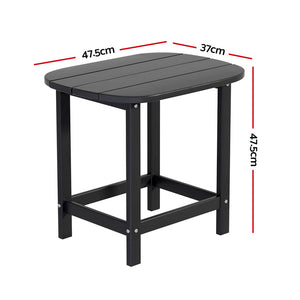 Outdoor Coffee Table | HDPE Patio Side Table | Black Garden Furniture