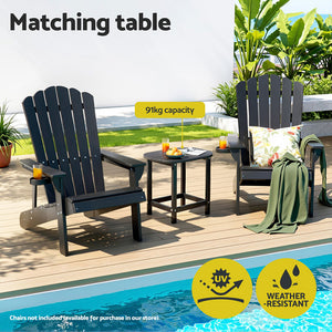 Outdoor Coffee Table | HDPE Patio Side Table | Black Garden Furniture