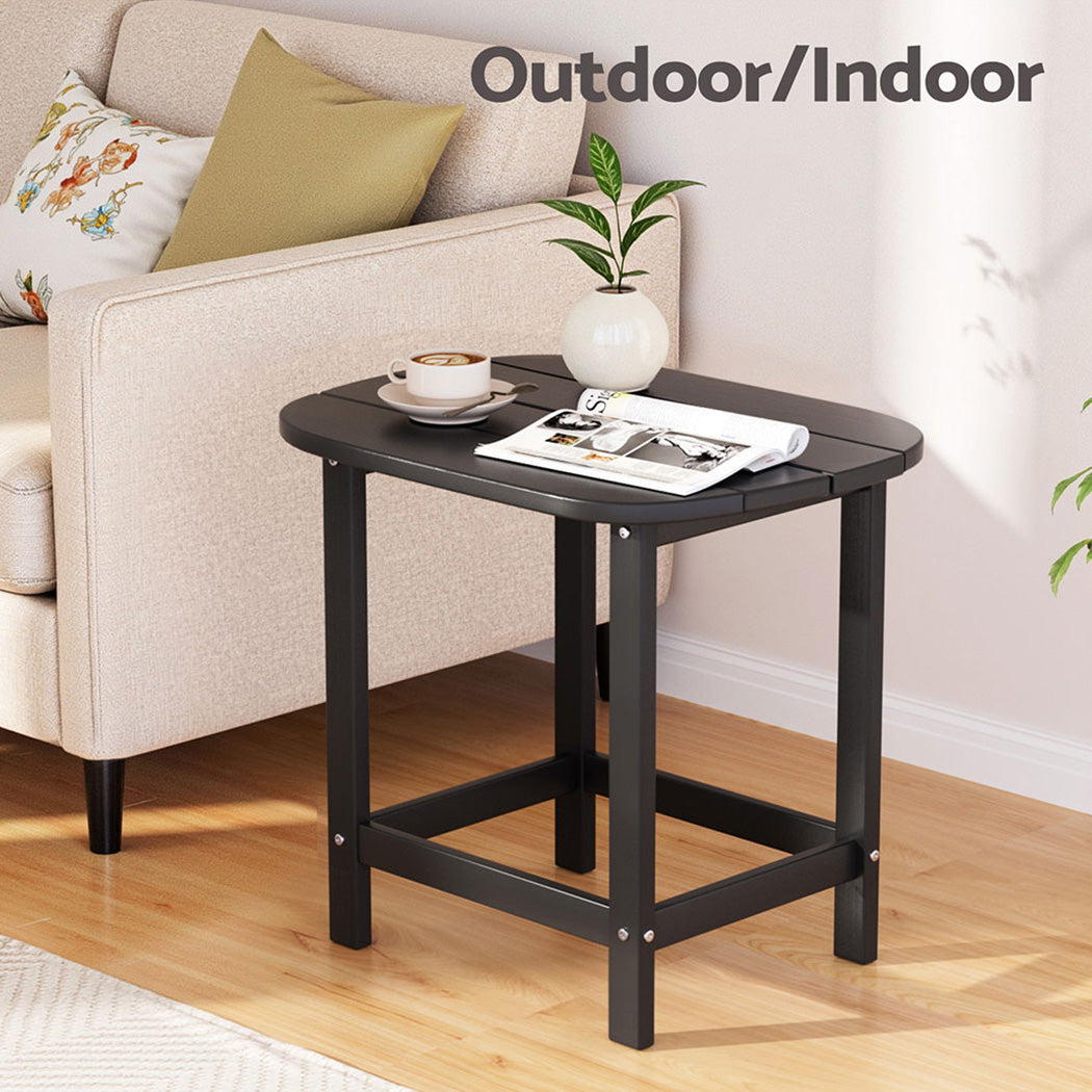 Outdoor Coffee Table | HDPE Patio Side Table | Black Garden Furniture