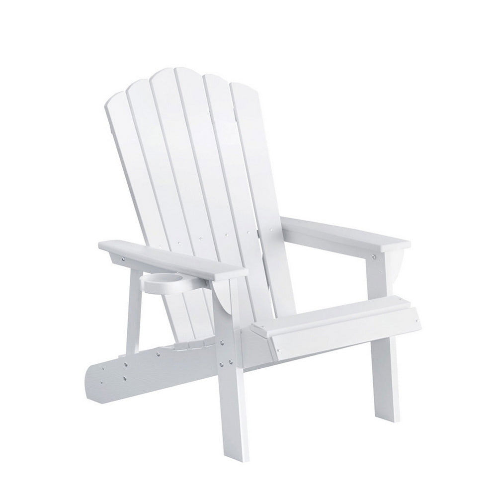 Adirondack Outdoor Chairs | HDPE Beach Patio Furniture | White