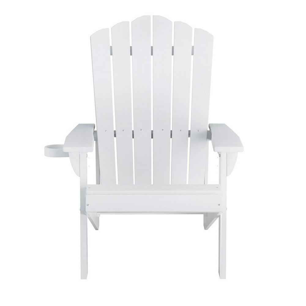 Adirondack Outdoor Chairs | HDPE Beach Patio Furniture | White