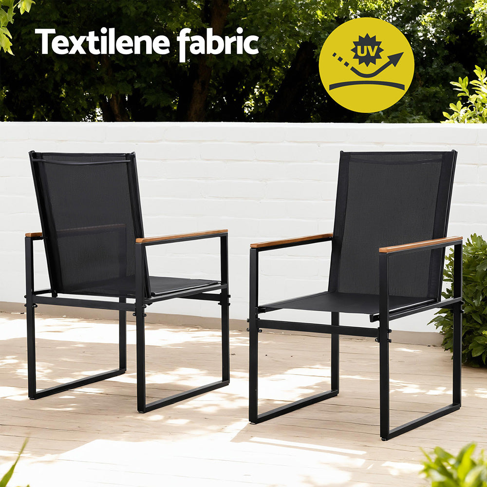 Outdoor Dining Set 5pc | Table + 4 Chairs | Patio Garden Bistro
