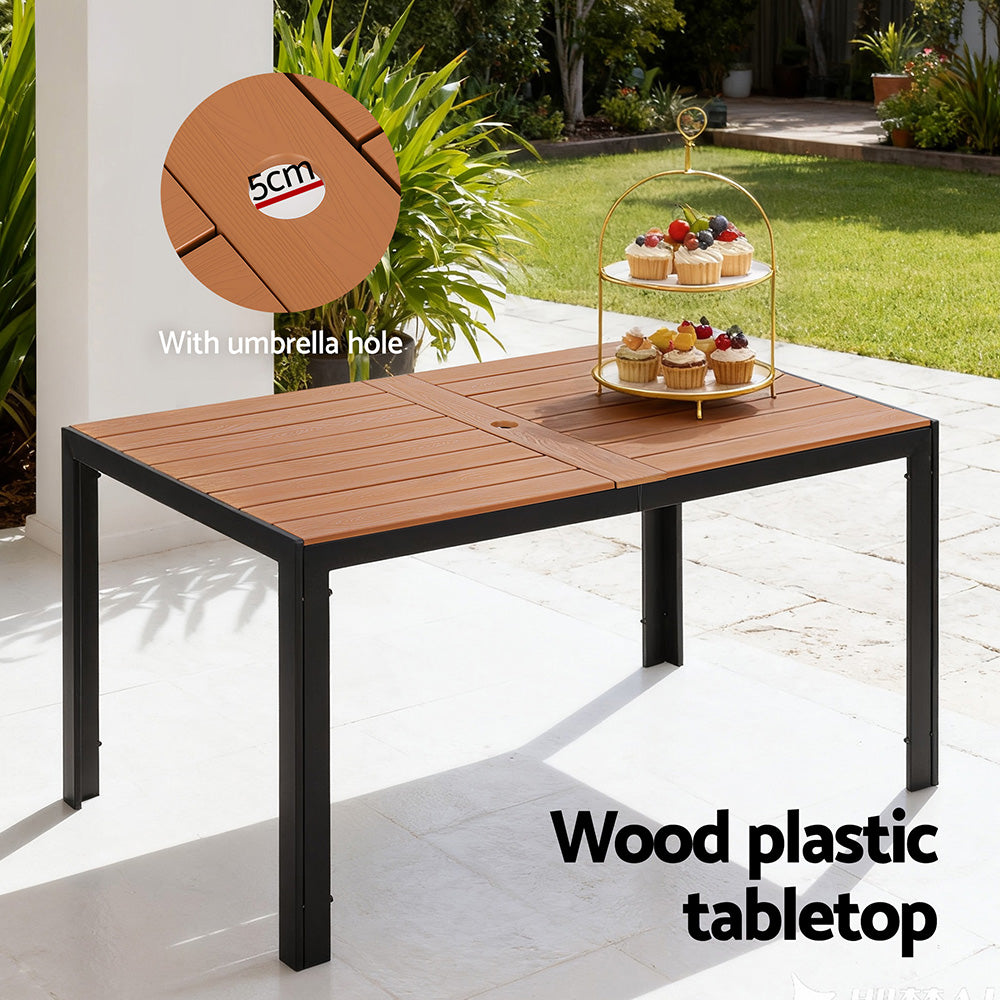 Outdoor Dining Set 7pc | Table + Chairs | Patio Garden Bistro