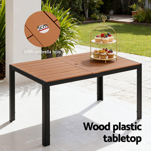 Outdoor Dining Set 7pc | Table + Chairs | Patio Garden Bistro