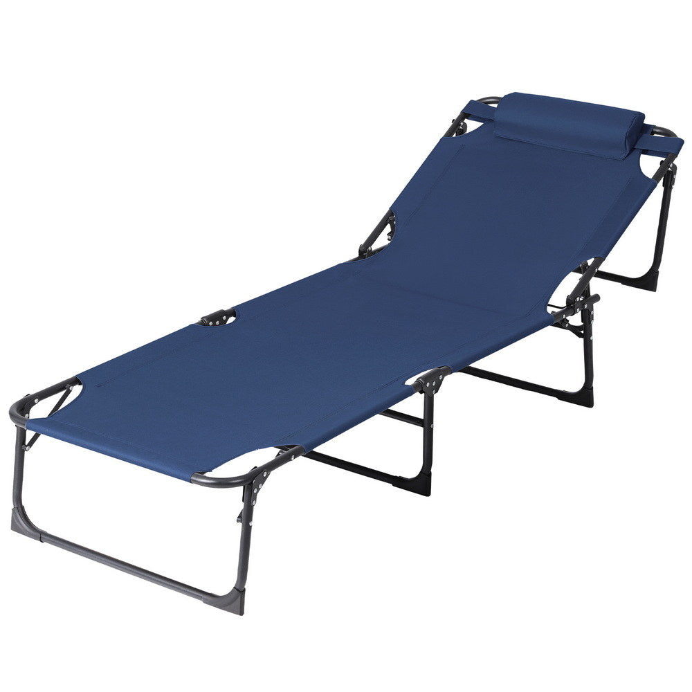 Folding Sun Lounger | Outdoor Beach Lounge Chair | Patio Furniture